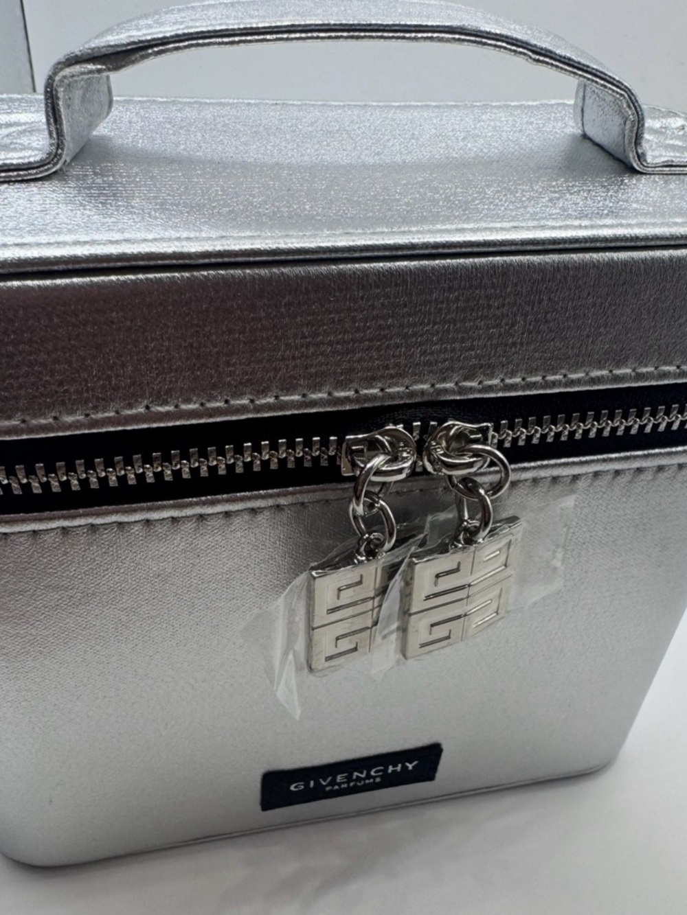 GWP-Givenchy Silver Metallic Womens Toiletry Vanity Case